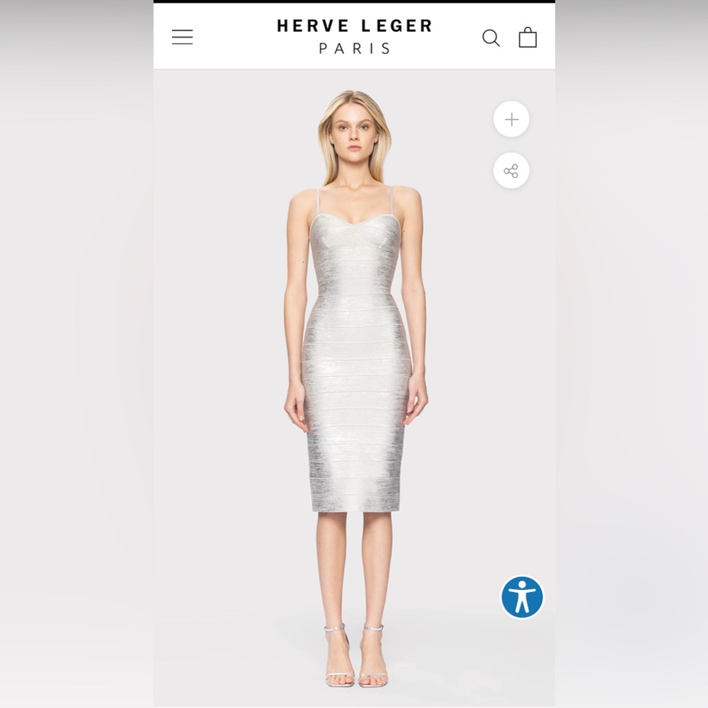 Brand new with tags never worn Herve Fitted midi dress.